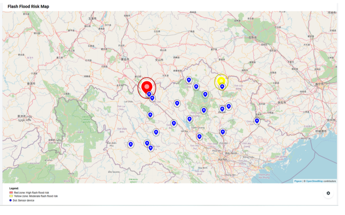 Real-Time Flash Flood Prediction System Using Artificial Intelligence (AI) Based on Sensor and Terrain Data